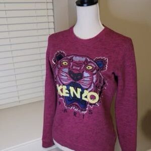 Size S Kenzo Women’s Classic Tiger Print Sweatshirt